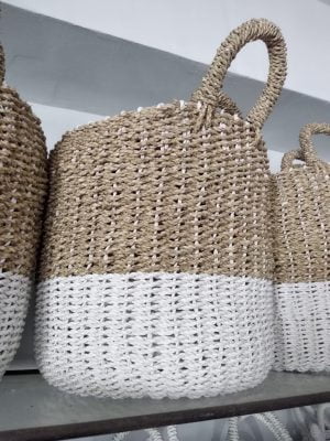 Basket white natural