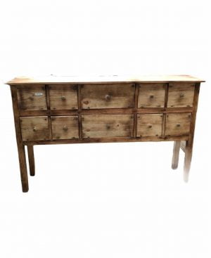 10 drawers table