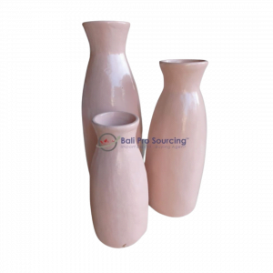Lot de 3 Pots Brillants Rose Blanc
