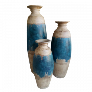A Set of 3 Big Earth Lombok Pot - Image 2