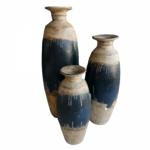 A Set of 3 Big Earth Lombok Pot - Image 3