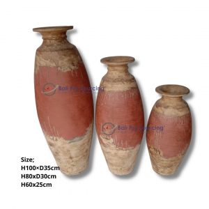 A Set of 3 Big Earth Lombok Pot - Image 4