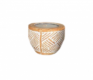 Palm Carved Candle - Pot Bougie Sculptée Tribal – Image 4