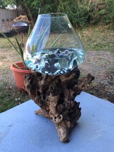 Décoration en verre design Fokus avec racines 6