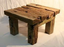 Tabouret massif Rustique en bois - STOOL