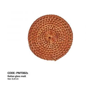 Petit set de table rond en rotin