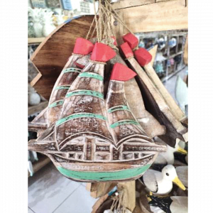 Hanging Wooden Boat Decoration