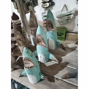 Wooden Standing Shark