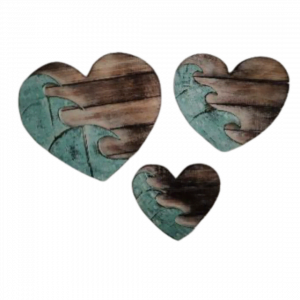 Coeur en bois vert