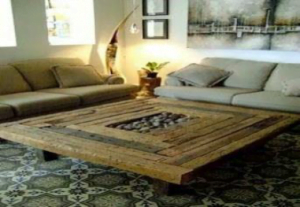 Grande table basse centre évidé - Table basse