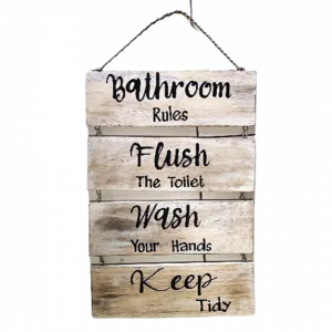 Wall Decor " Bathroom Rules"