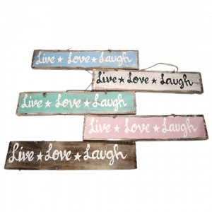 Déco Murale "Vie, Amour, Rire"