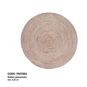 Set de table rond en rotin