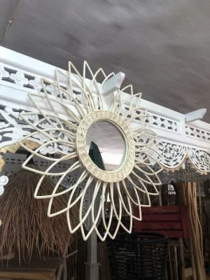 Rattan mirrors