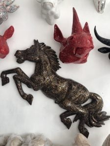 Décoration en verre de cheval