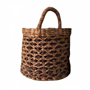 Panier tube noir naturel