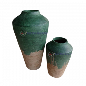 A Set of 2 Painted Lombok Pot – Image 2