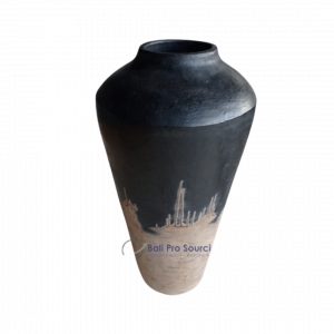 A Set of 2 Painted Lombok Pot – Image 4