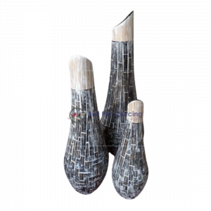 A Set of 3 Bamboo Shape Lombok Pot