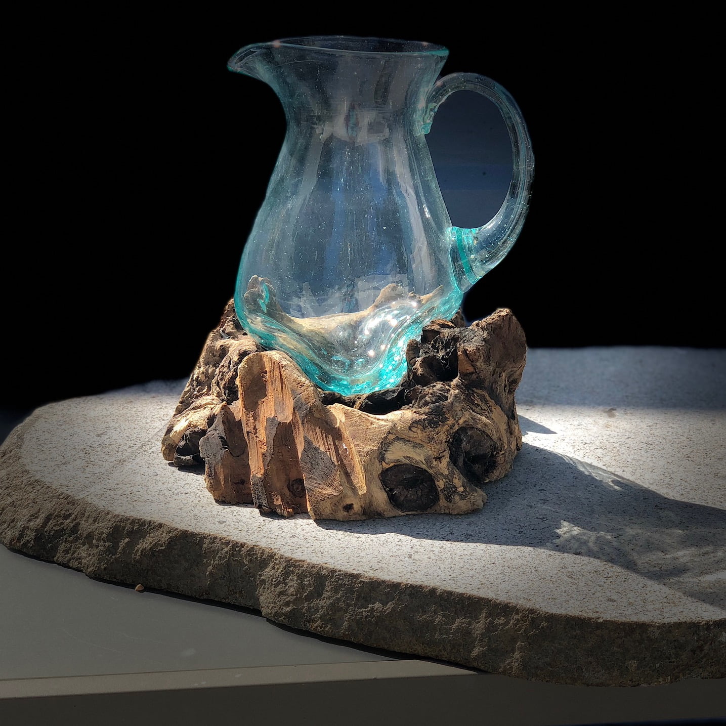 Décoration en verre avec racines 3