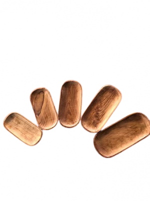 Longue assiette en bois