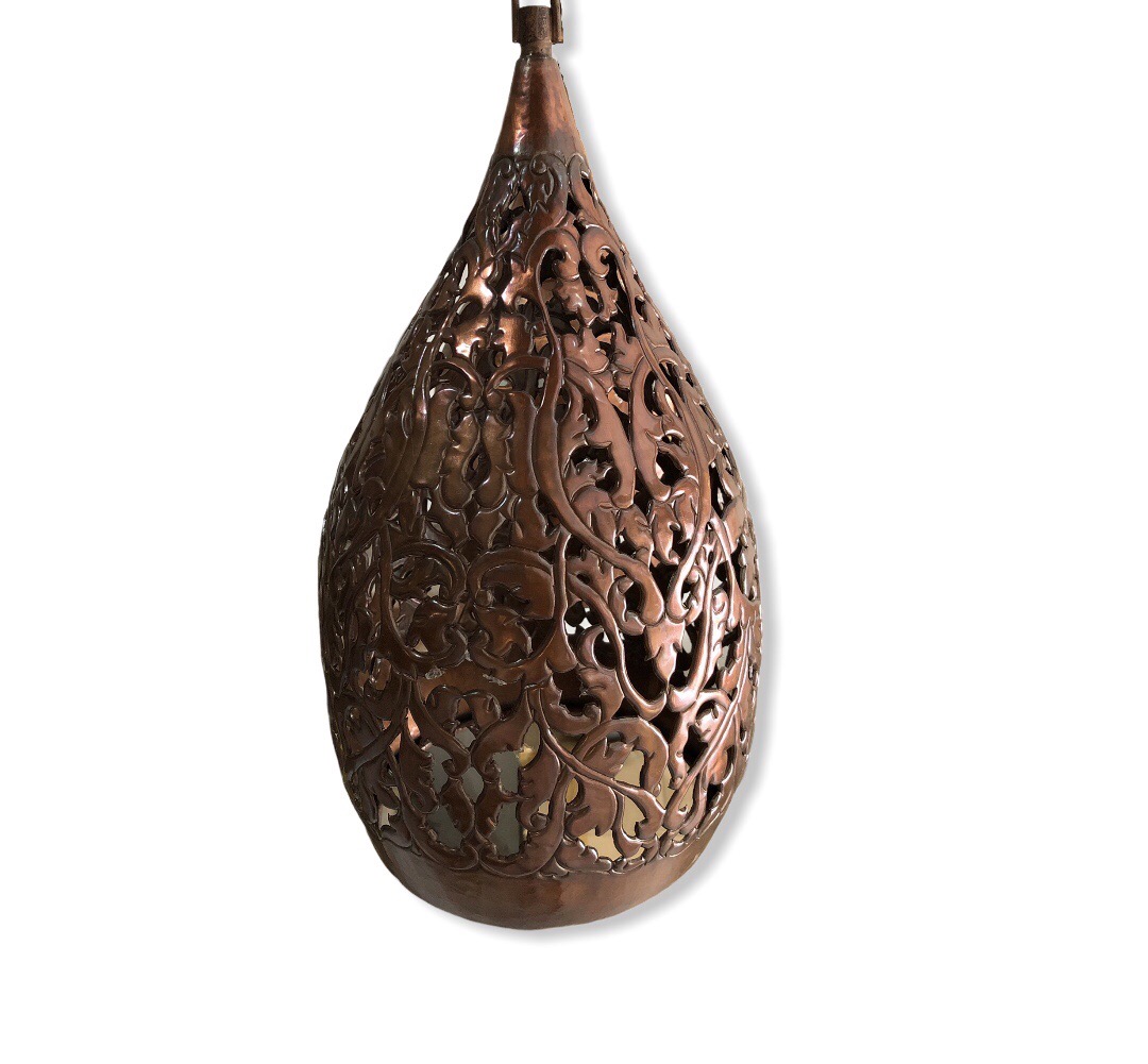 Lampe Oignon Cooper - Lampe Ovoide Suspension en cuivre