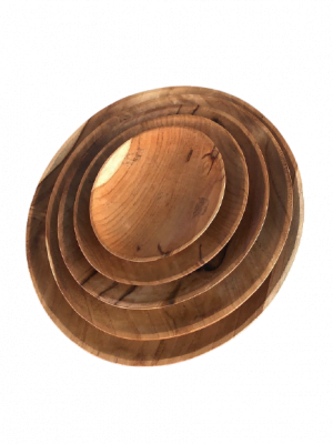 Oval wooden plate