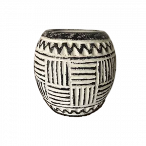 Palm Carved Candle -Pot Sculpté Tribal Bougie