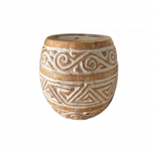 Palm Carved Candle - Vasque Sculptée Tribal Bougie
