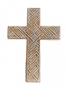 Palm Carved cross 40 cm - Croix sculptée en Palmier