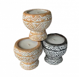 Palm candle - Vasque Sculptée Tribal Bougie