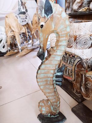 Horses wooden decoration set of 3