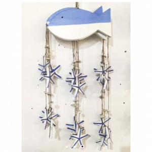 Décoration de porte poisson en bois