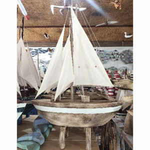 Wooden Sail Boat Decoration