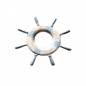 Wooden Ship Steering Wheel Decoration