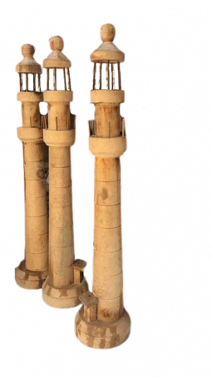 Wooden lighthouse decoration