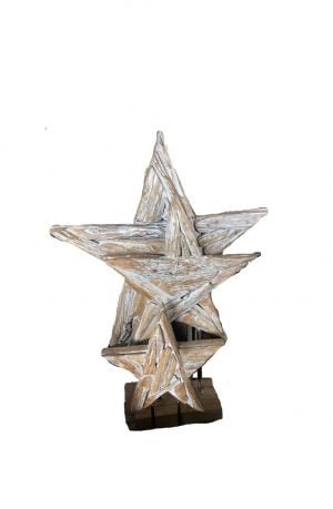 Lot De 300 étoiles En Bois Pour Bricolage - 3 Tailles Différentes (0.4", 0.8", 3.5 Cm) - Décoration Noël, Mariage, Fête - Design Creux