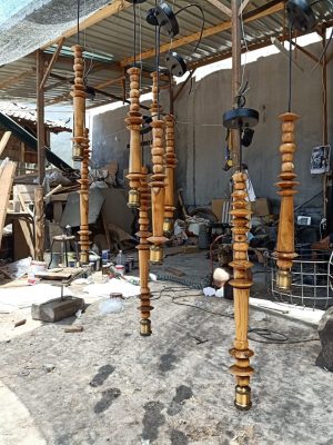 Hanging Wooden lamp