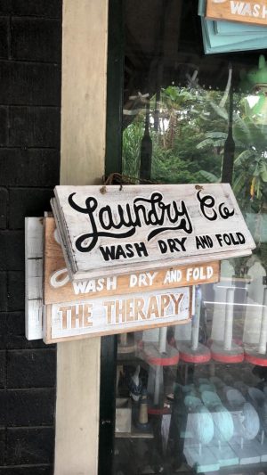 Wooden sign board