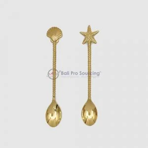 Gold Brass Cutlery set Mermaid