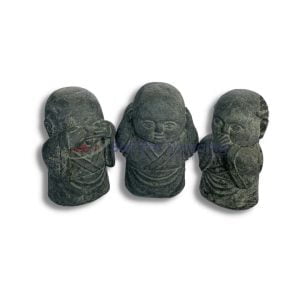 3 Sets Of Dark Grey Shaolin Statue Bali STA0187