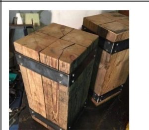 tabouret en rondins