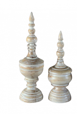 wooden decoration set of 2