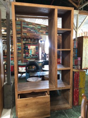 wooden wardrobe