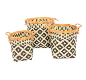 Un ensemble de 3 paniers à linge Jenny