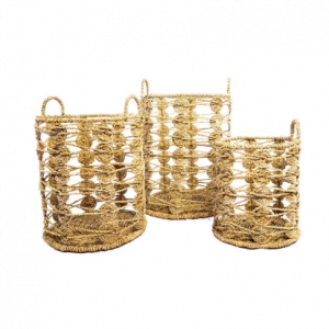 Lot de 3 paniers à linge Cina