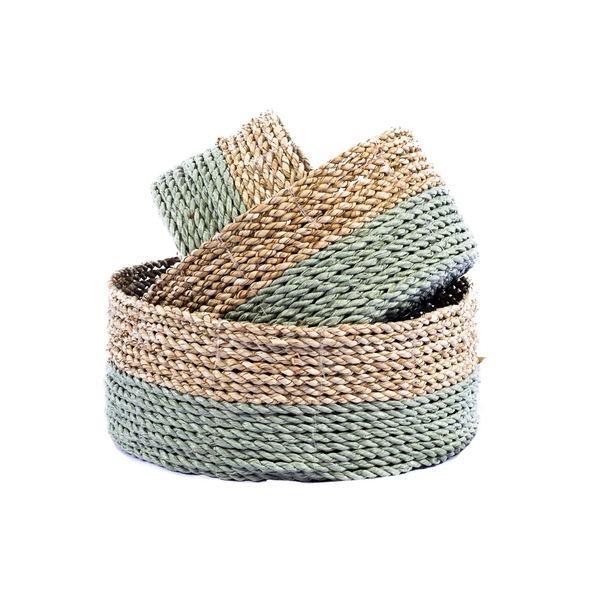 Un Ensemble De 3 Mini Panier Rond