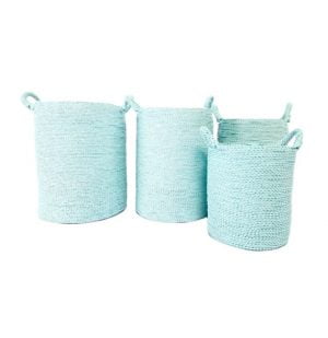 A Set Of 4 Natural White Laundry Basket Kila