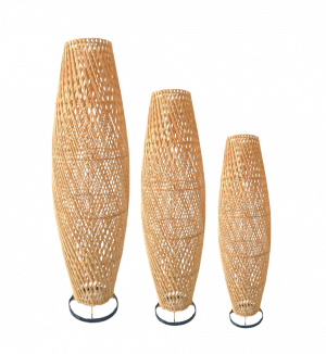 Lampe en rotin sur pied Arols
