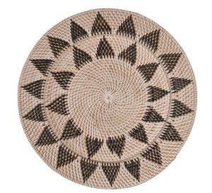 Assiette avec motifs rotin 2